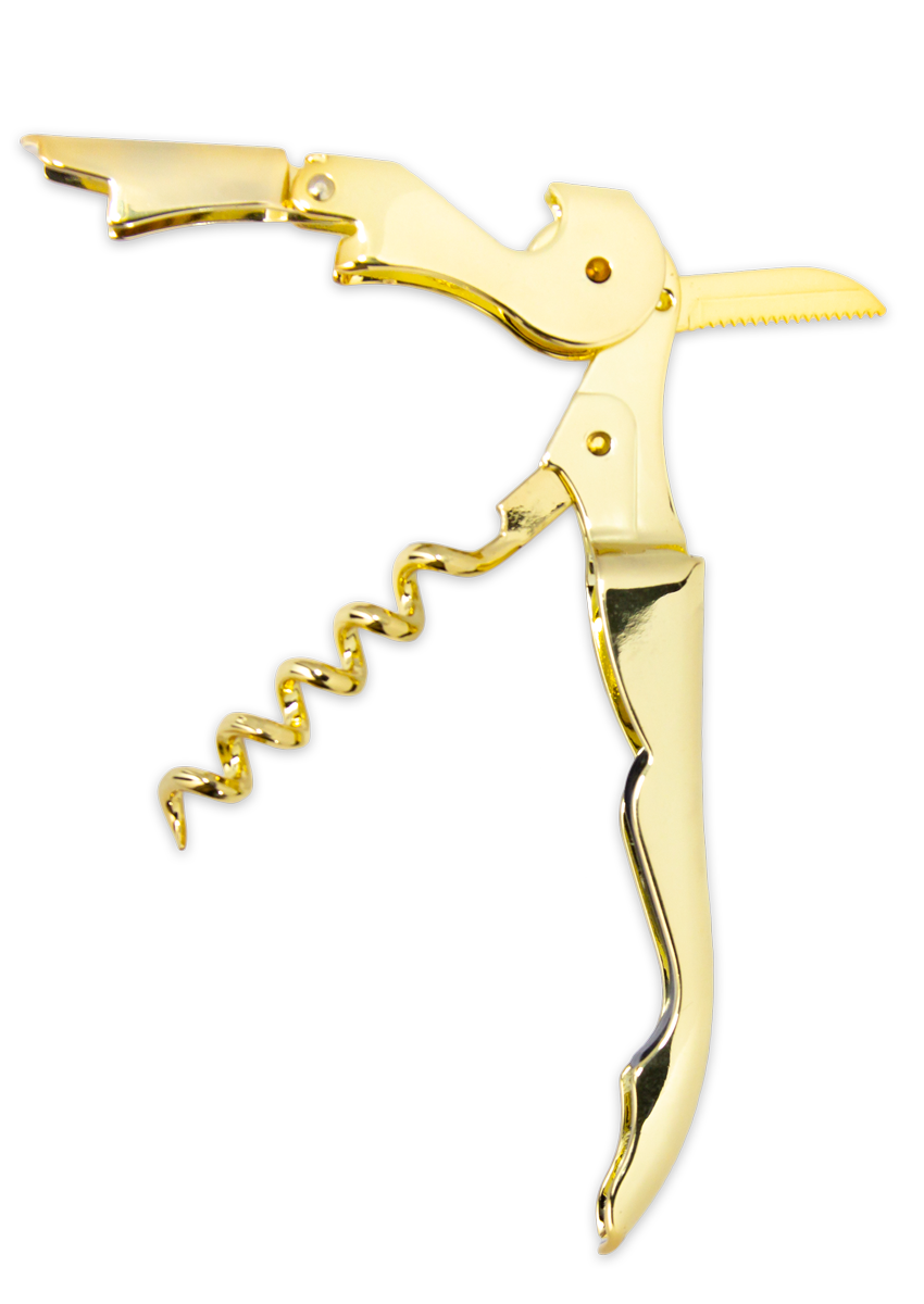 Gold Plated Double-Hinged Corkscrew