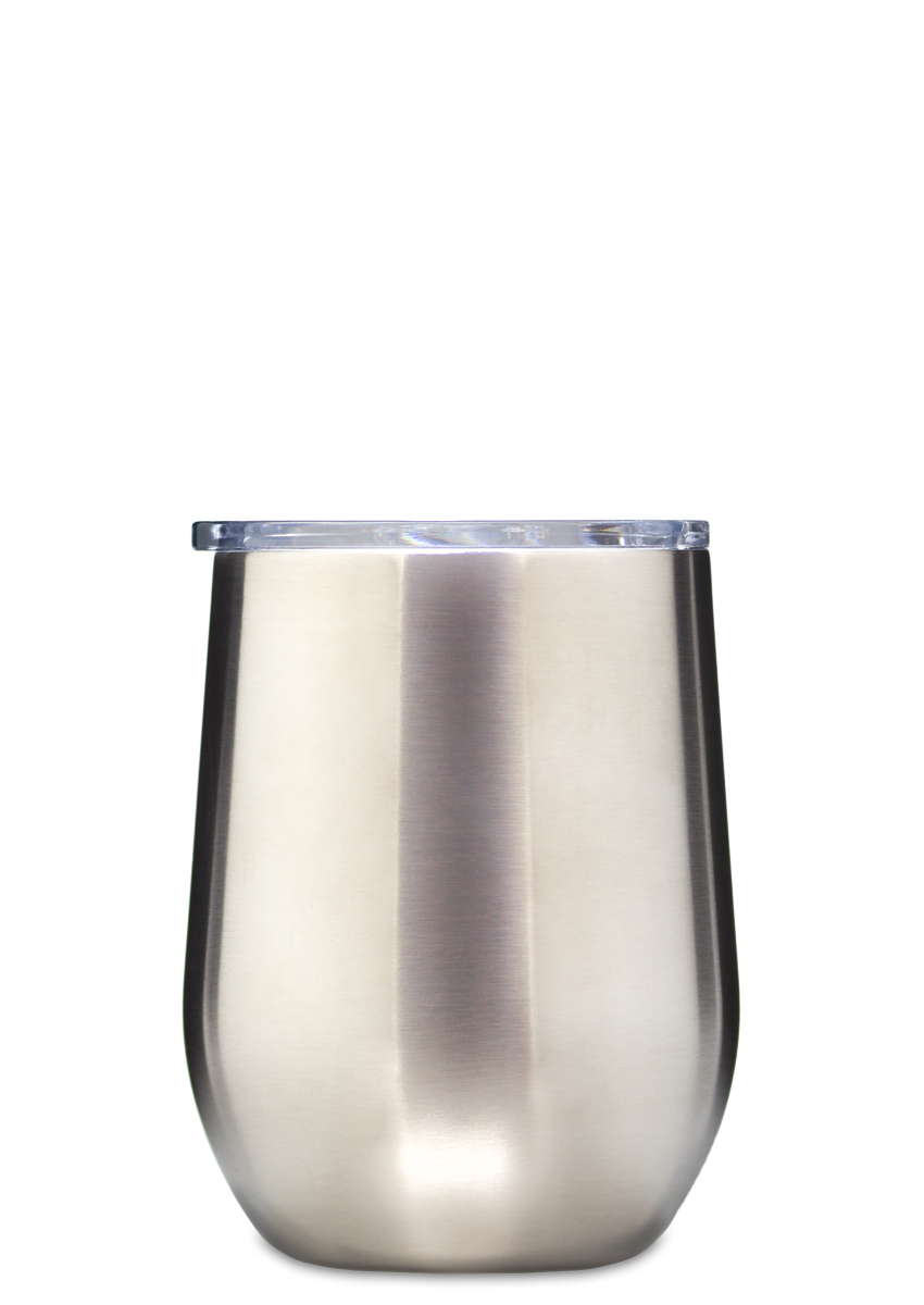Personalized 12oz Stainless Steel Wine Tumbler White