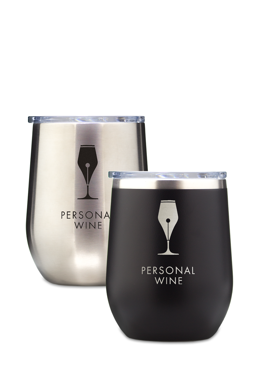 Custom Engraved 12 oz Insulated Stemless Wine Tumbler