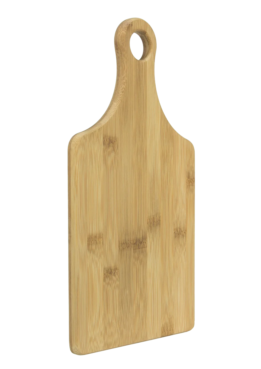 Personalwine Custom Engraved Bamboo Serving Board with handle, shown on a plain white background.