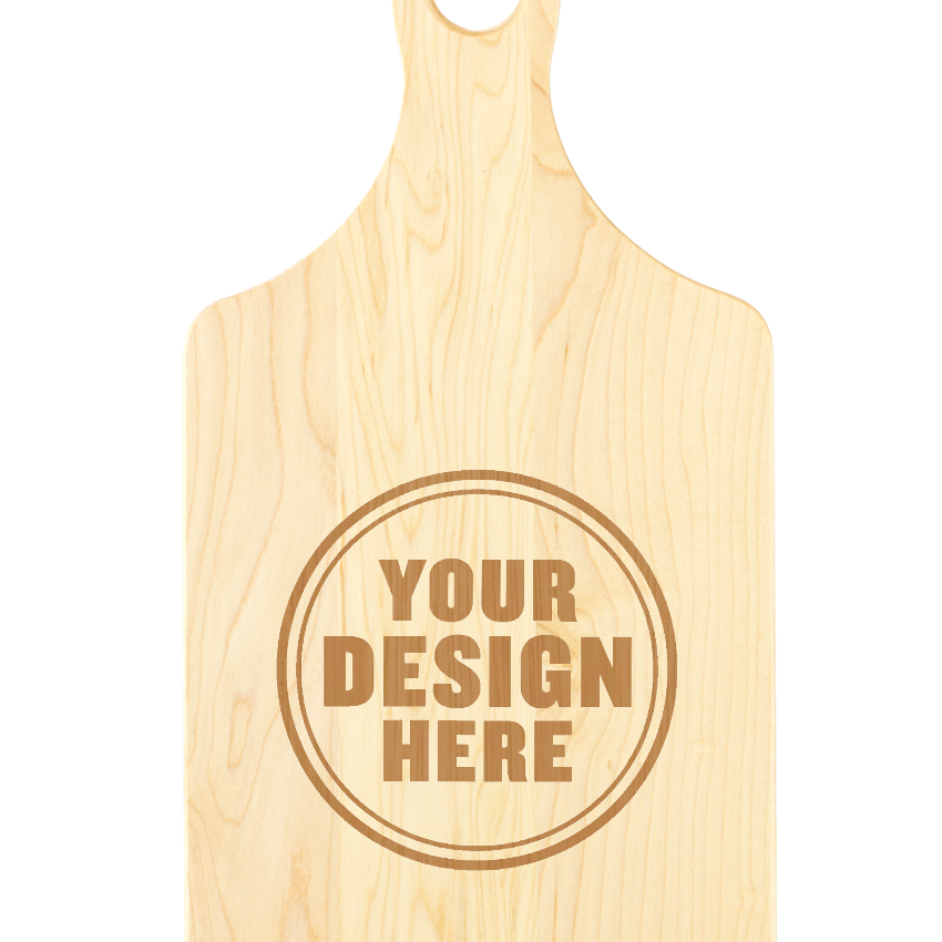 Custom Engraved Serving Board w/Handle - Maple