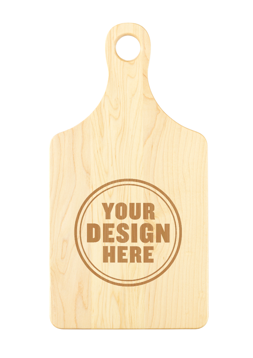 Custom Engraved Serving Board w/Handle - Maple