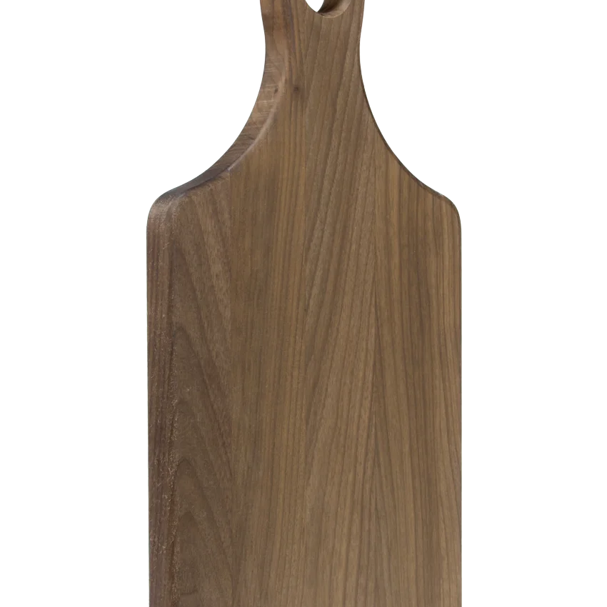Personalwine Custom Engraved Serving Board w/Handle, Walnut, shown on a plain white background.