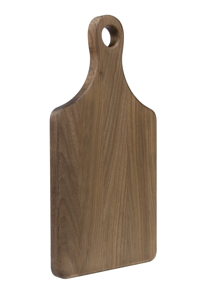 Personalwine Custom Engraved Serving Board w/Handle, Walnut, shown on a plain white background.