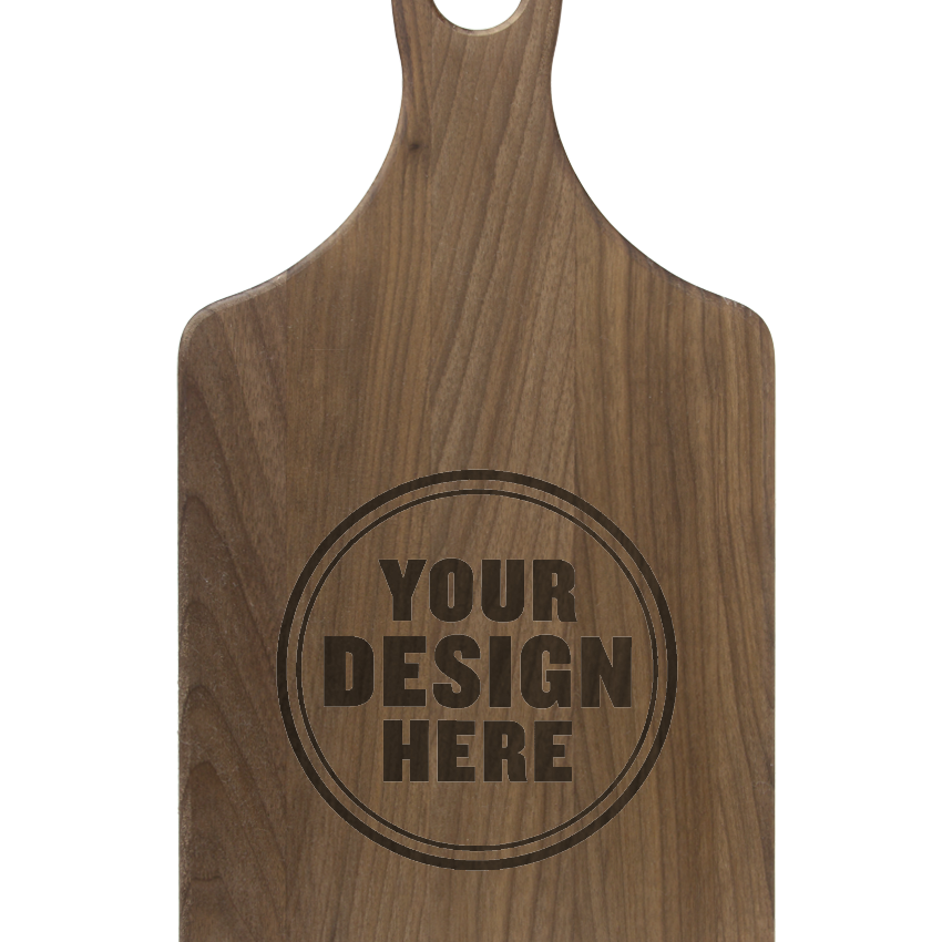 Custom Engraved Serving Board w/Handle - Walnut