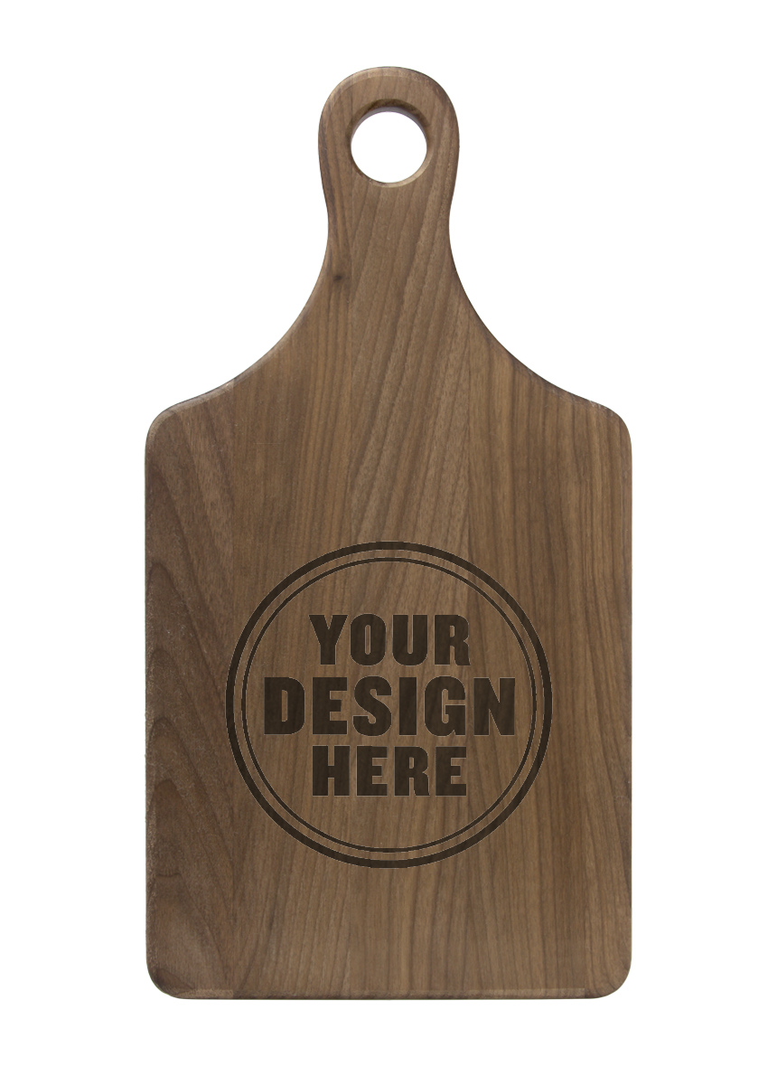 Custom Engraved Serving Board w/Handle - Walnut