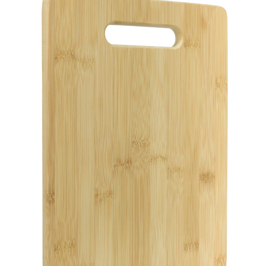 Personalwine Custom Engraved Serving Board in bamboo features a rectangular handle slot, shown on a white background.