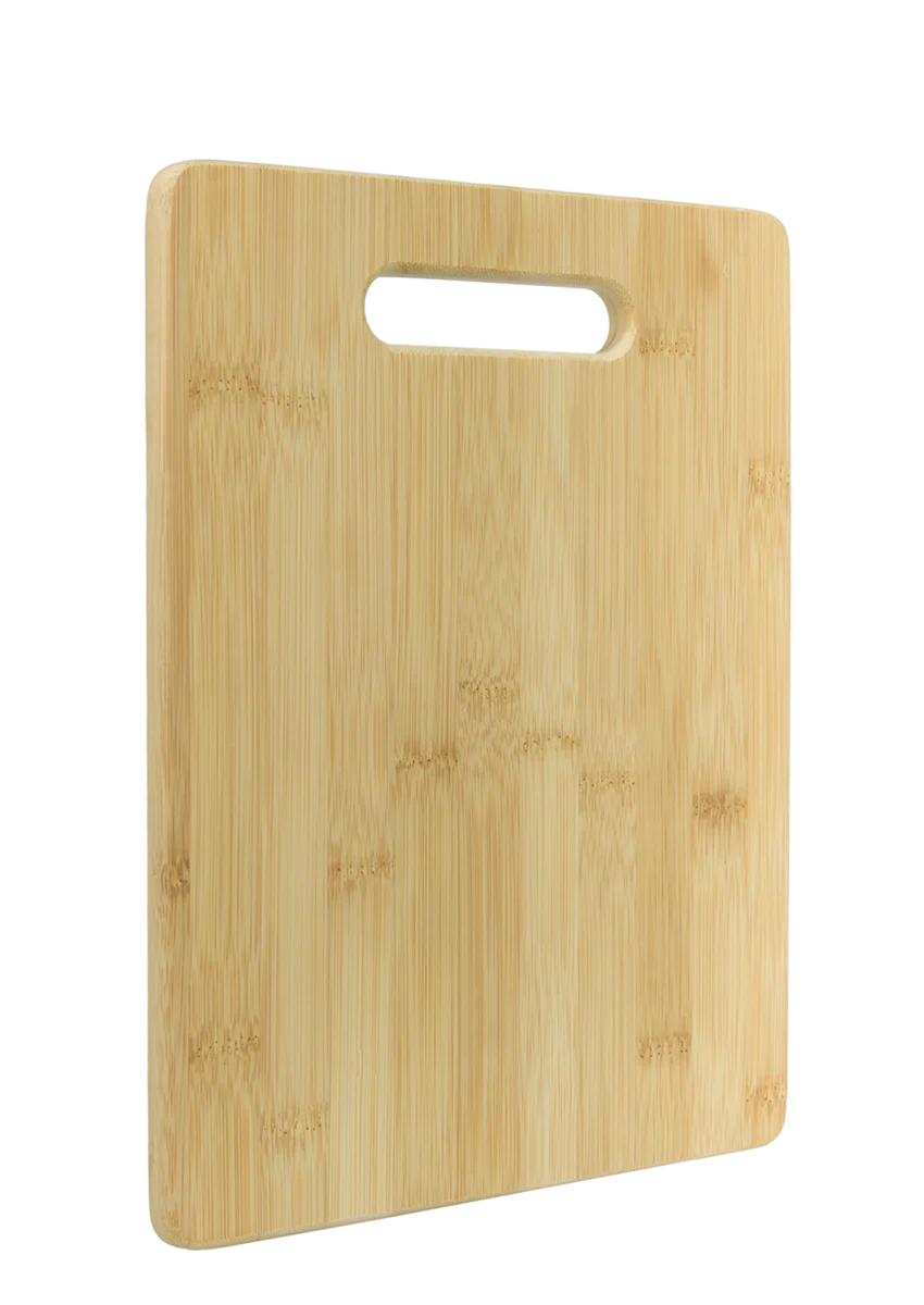 Personalwine Custom Engraved Serving Board in bamboo features a rectangular handle slot, shown on a white background.