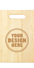 Personalwine Custom Engraved Serving Board - Maple with handle, personalized with your design in a circle.
