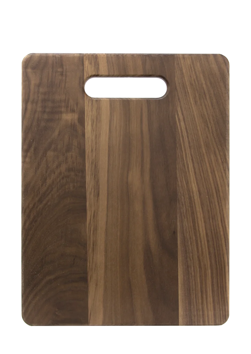 Personalwine Custom Engraved Serving Board - Walnut: features a handle slot and unique natural wood grain patterns.