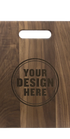 Personalwine Custom Engraved Serving Board - Walnut with handle slot, ready for your design as a unique kitchen gift.