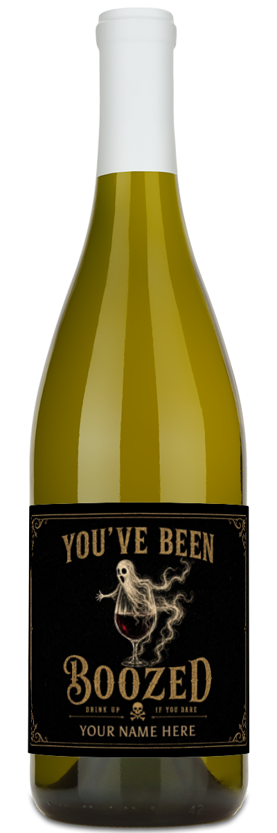 You've Been BOOzed Label - Personalized Halloween Wine