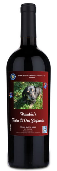 Doxie Rescue | Frankie's Terra D'Oro Zinfandel