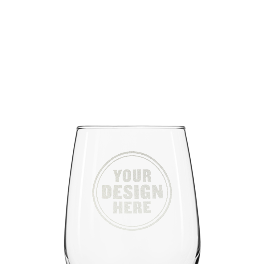 Custom Engraved Stemless Wine Glass