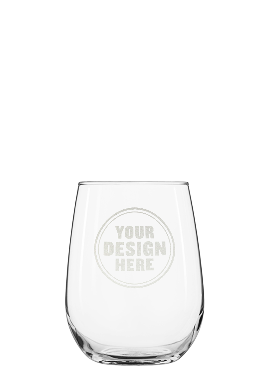 Custom Engraved Stemless Wine Glass