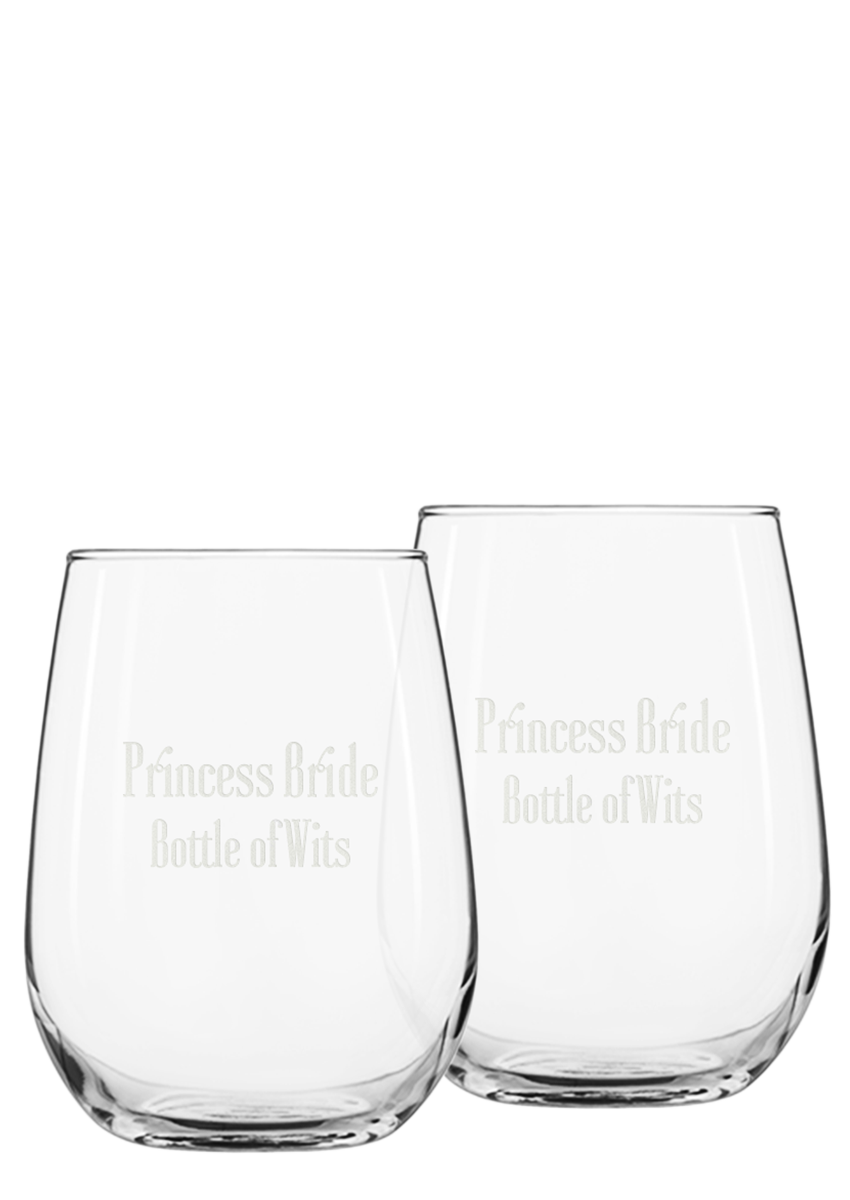 Bottle of Wits Stemless Glassware