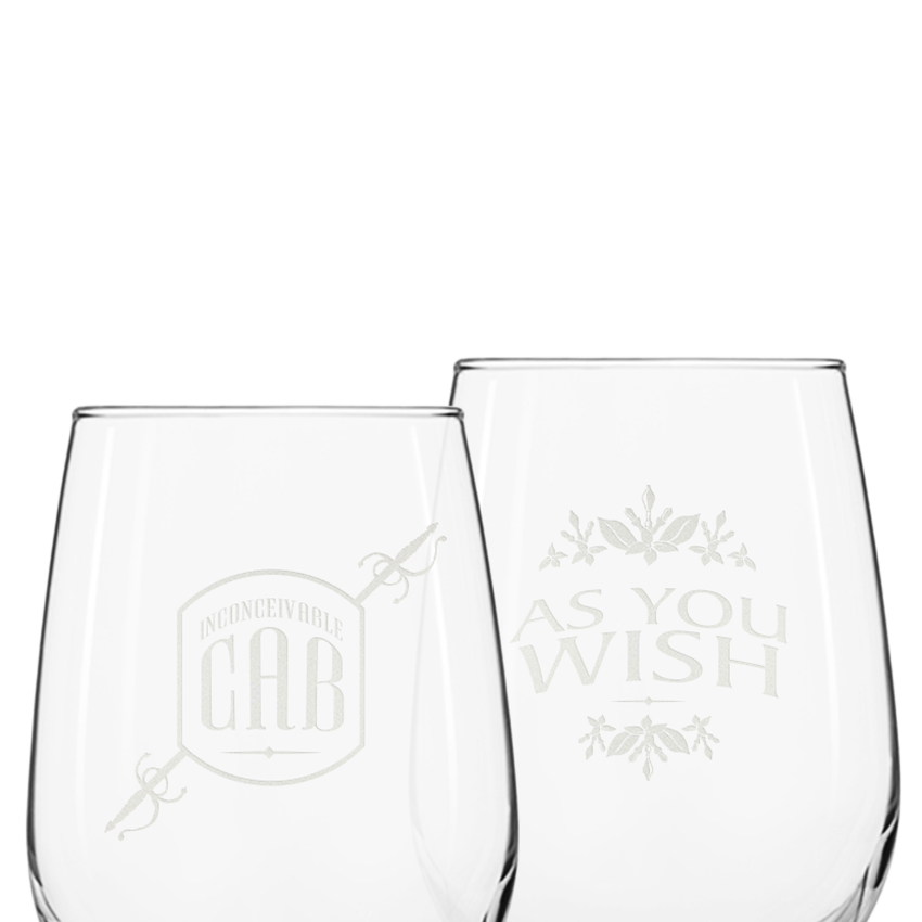 Bottle of Wits Stemless Glassware