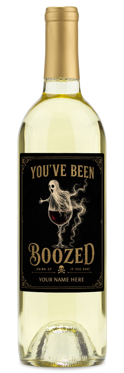 You've Been BOOzed Label - Personalized Halloween Wine