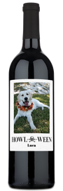 Howl-o-ween Pet Photo Label - Personalized Halloween Wine