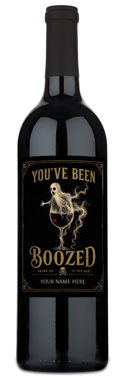 You've Been BOOzed Label - Personalized Halloween Wine
