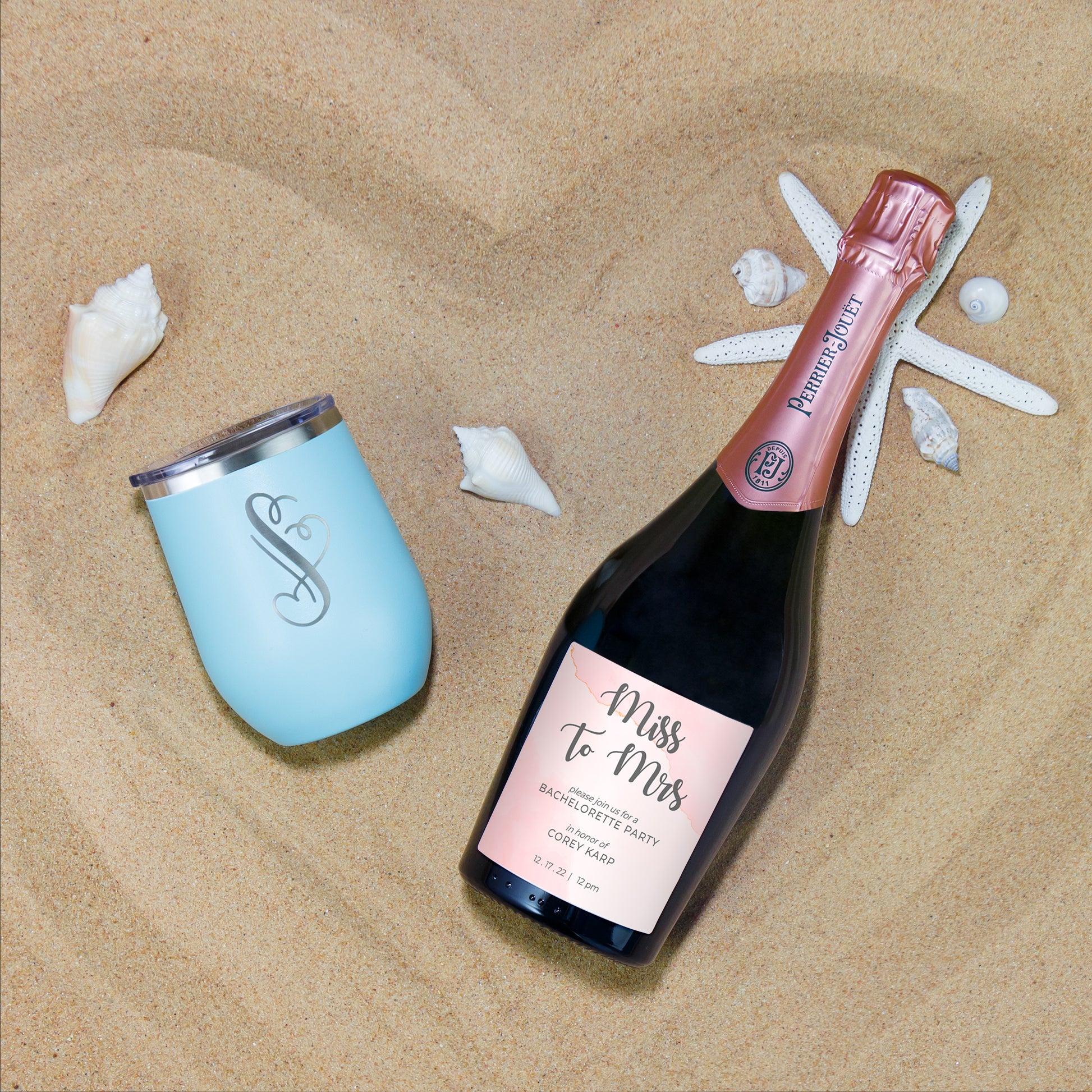 Custom Engraved 12 oz Insulated Stemless Wine Tumbler