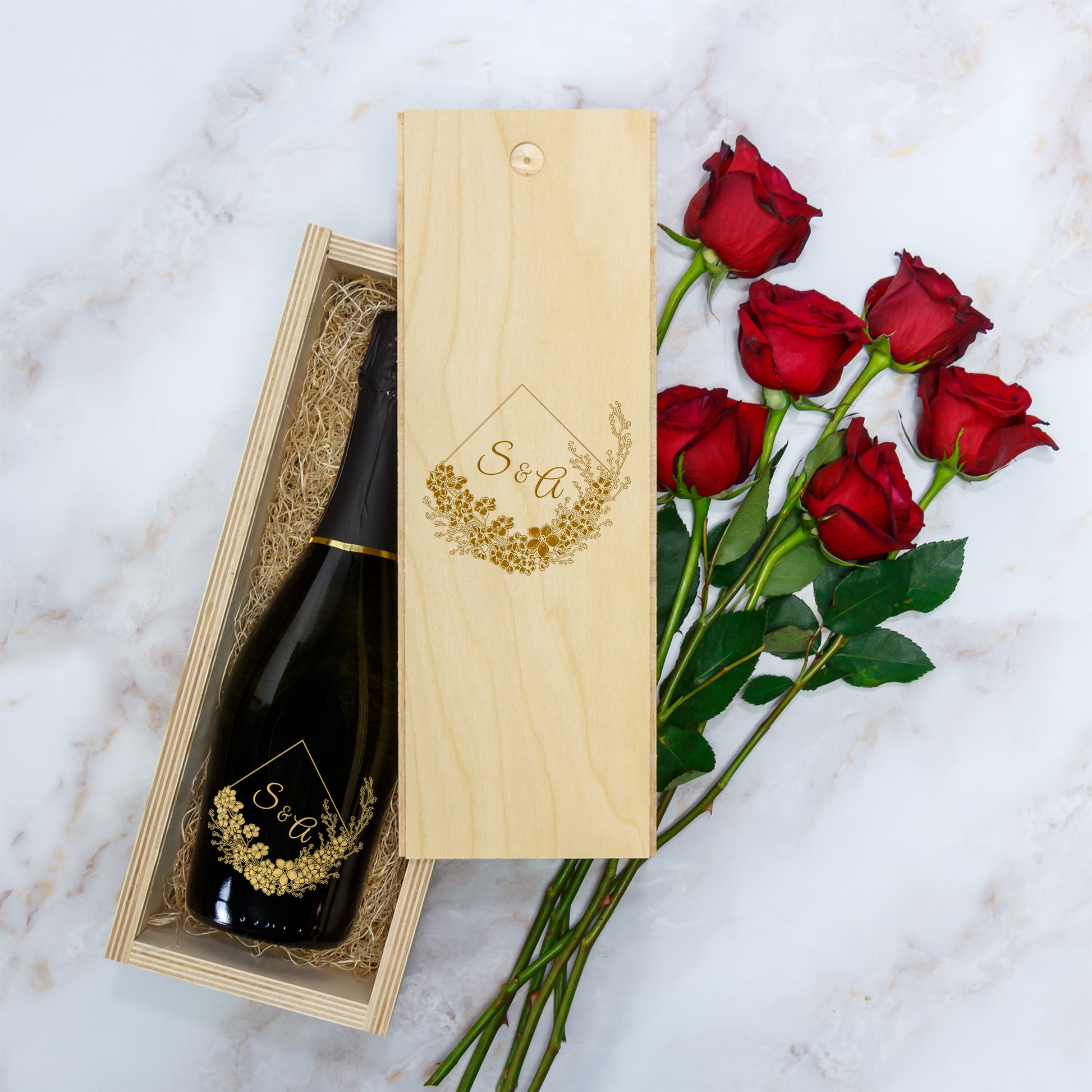 Custom Engraved Large Format Wine Box