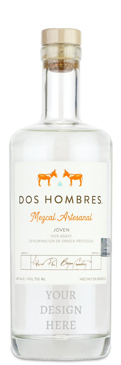 Engraved Dos Hombres Espadin Agave Mezcal Bottle Gift Engraved Dos Hombres Espadin Agave Mezcal Bottle Gift