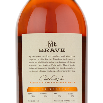 2025 Mt. Brave Cabernet Cask Finished Kentucky Straight Bourbon