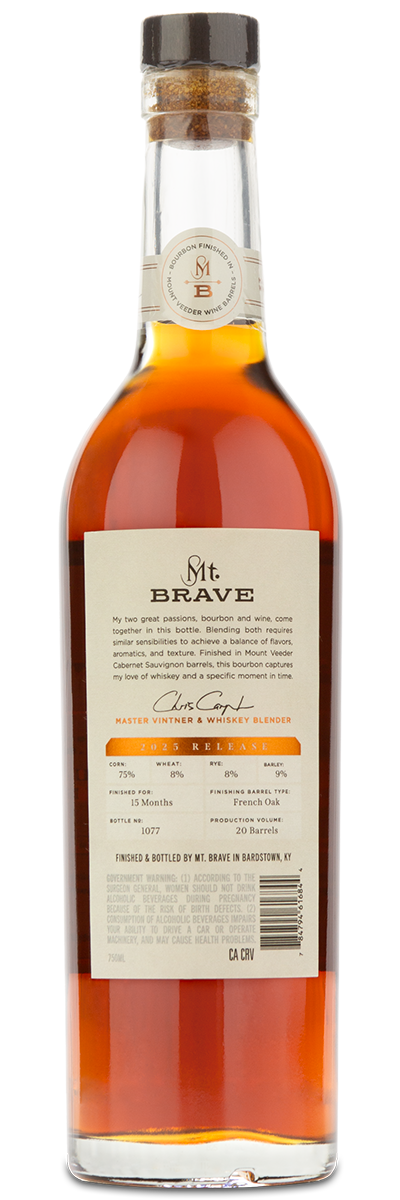 2025 Mt. Brave Cabernet Cask Finished Kentucky Straight Bourbon