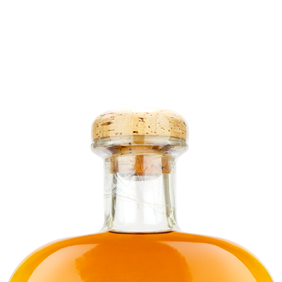 WhistlePig 18 Year Straight Rye Whiskey bottle with a cork stopper and gold label.