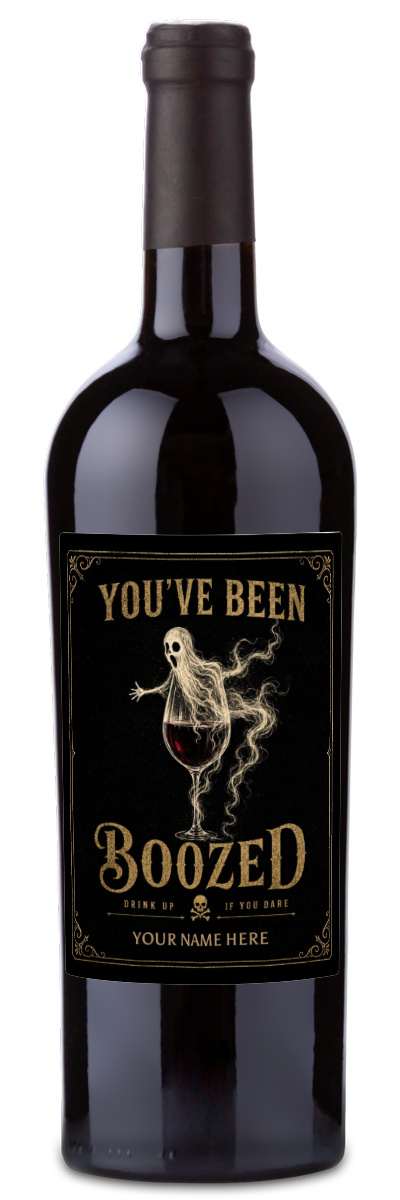 You've Been BOOzed Label - Personalized Halloween Wine