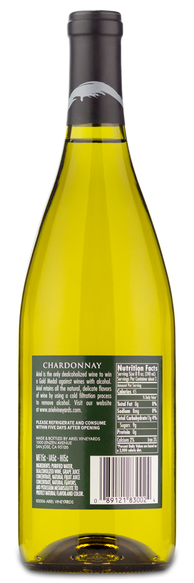 Ariel Vineyards Chardonnay (Alcohol Removed)