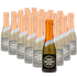 Mionetto mini bottles with customizable labels on a white background