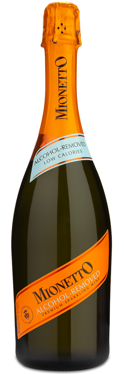Bottle of Mionetto Prosecco with the winery front label.