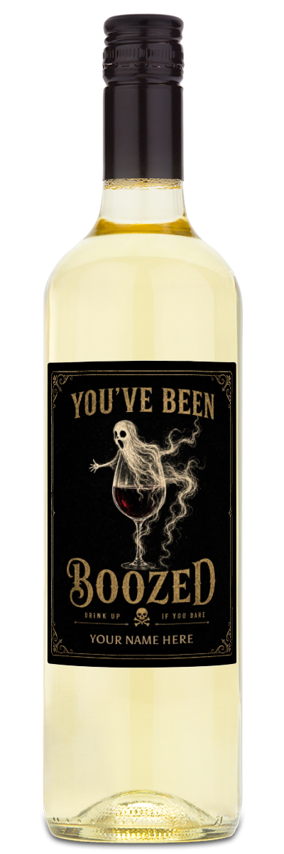 You've Been BOOzed Label - Personalized Halloween Wine