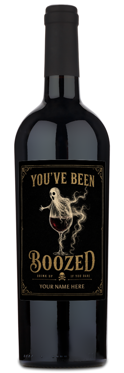 You've Been BOOzed Label - Personalized Halloween Wine