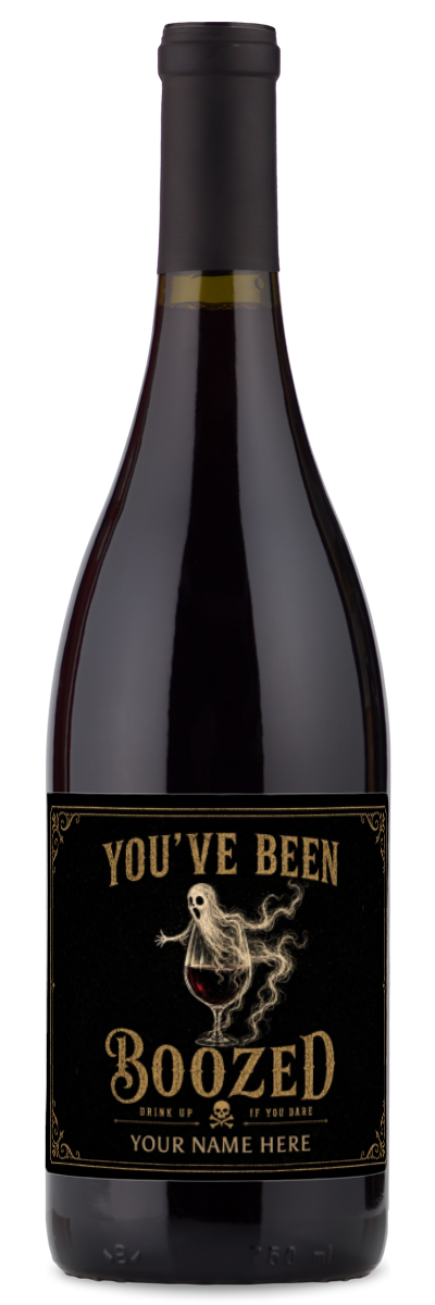 You've Been BOOzed Label - Personalized Halloween Wine