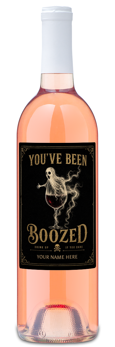 You've Been BOOzed Label - Personalized Halloween Wine