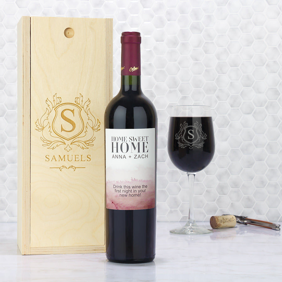 Custom Engraved Large Format Wine Box