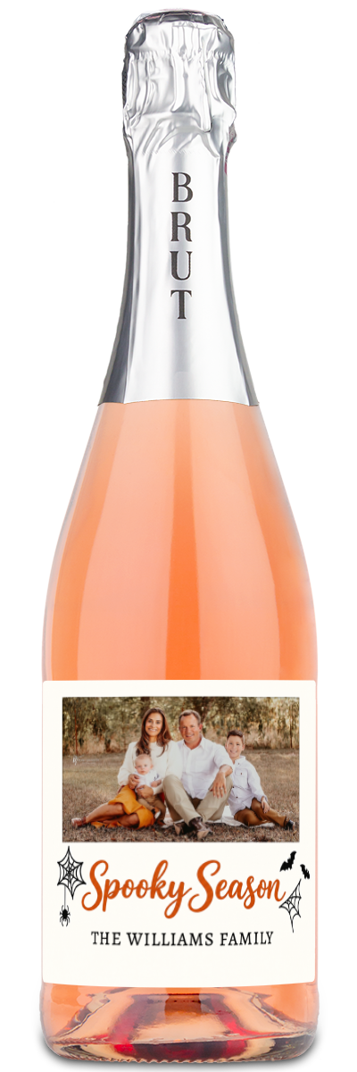 Spooky Season Photo Label - Personalized Halloween Wine