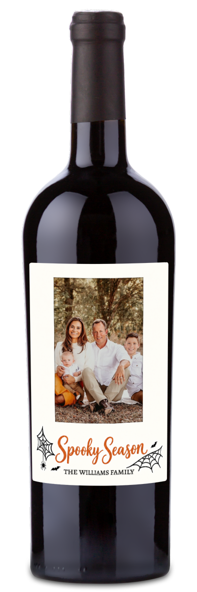 Spooky Season Photo Label - Personalized Halloween Wine