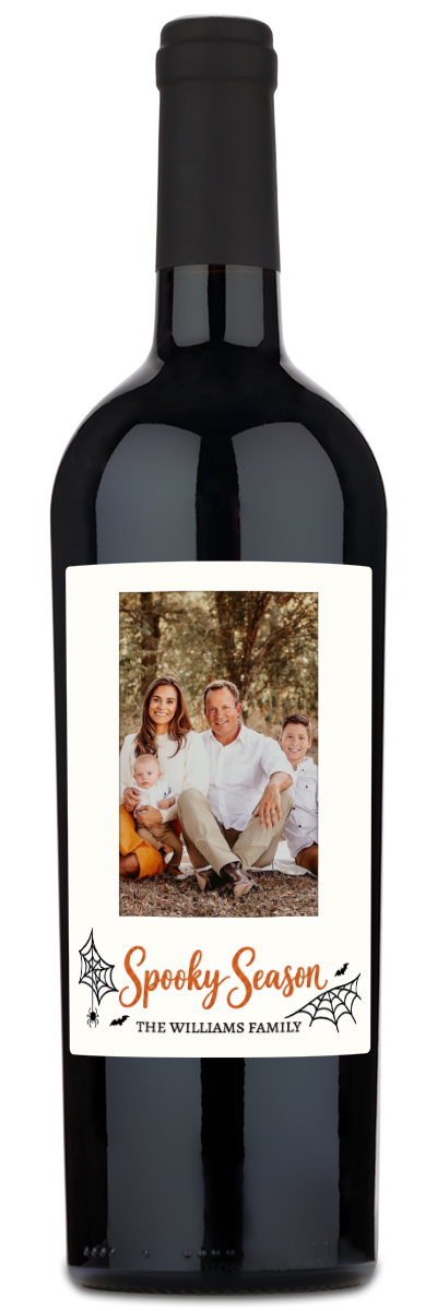 Spooky Season Photo Label - Personalized Halloween Wine