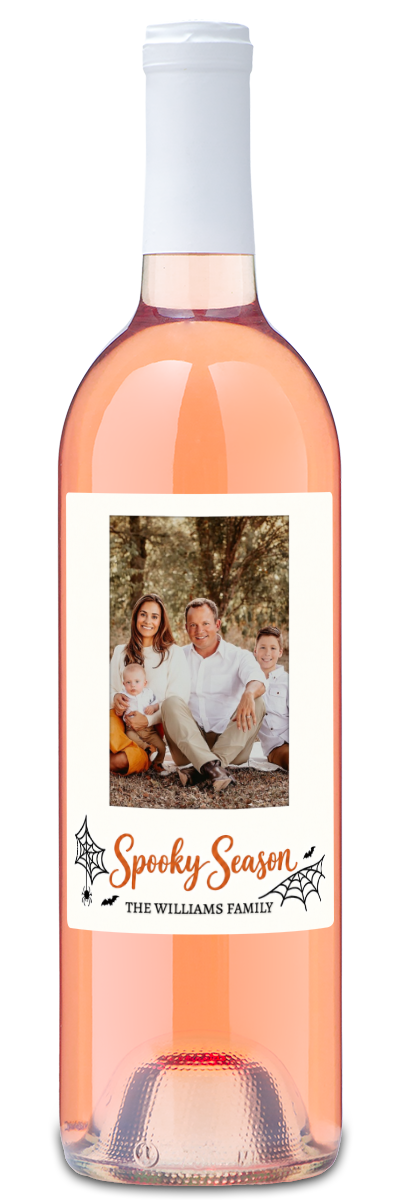 Spooky Season Photo Label - Personalized Halloween Wine