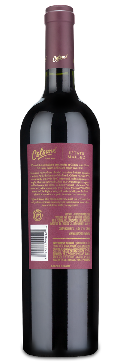 Colome Estate Malbec