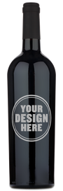 A Parlette Napa Valley Merlot by personalwine with a custom label reading Your Design Here inside a circle on the front.