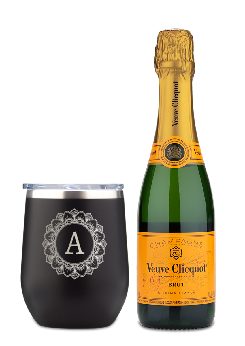 Veuve Clicquot Ponsardin Brut Champagne (Half Bottle & Wine Tumbler)