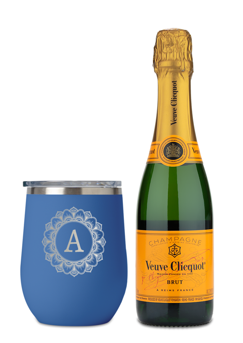 Veuve Clicquot Ponsardin Brut Champagne (Half Bottle & Wine Tumbler)