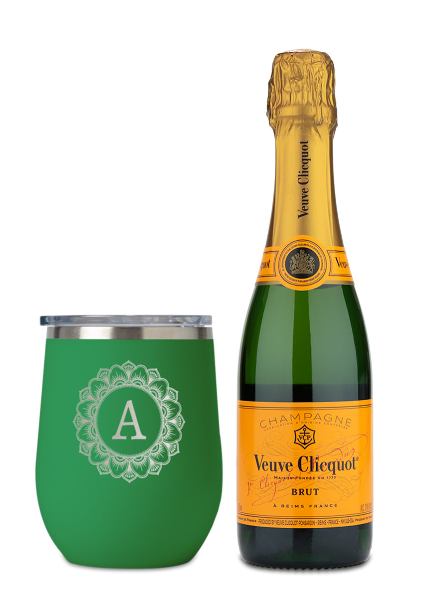 Veuve Clicquot Ponsardin Brut Champagne (Half Bottle & Wine Tumbler)