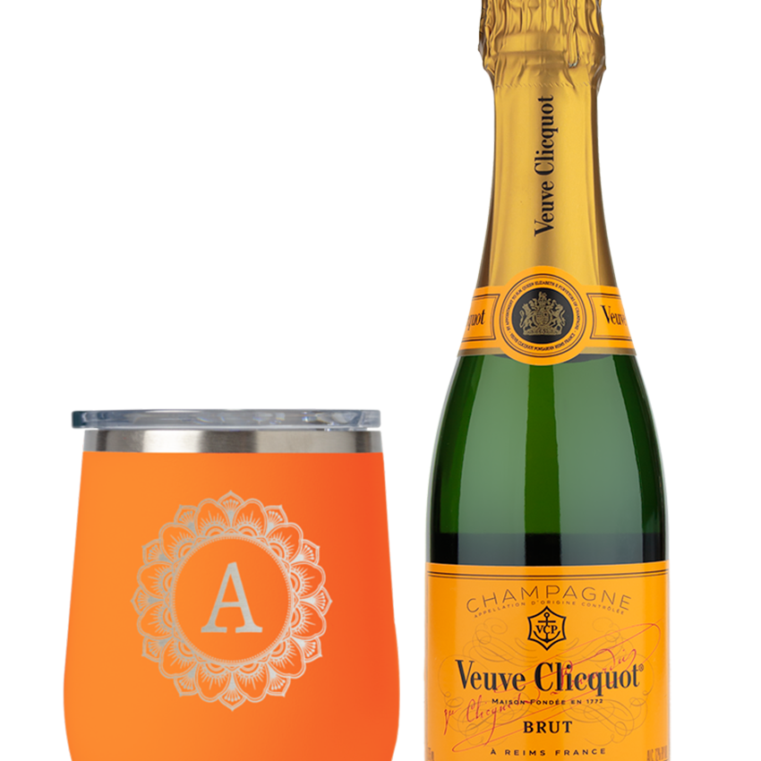 Veuve Clicquot Ponsardin Brut Champagne (Half Bottle & Wine Tumbler)
