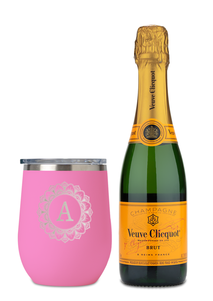 Veuve Clicquot Ponsardin Brut Champagne (Half Bottle & Wine Tumbler)